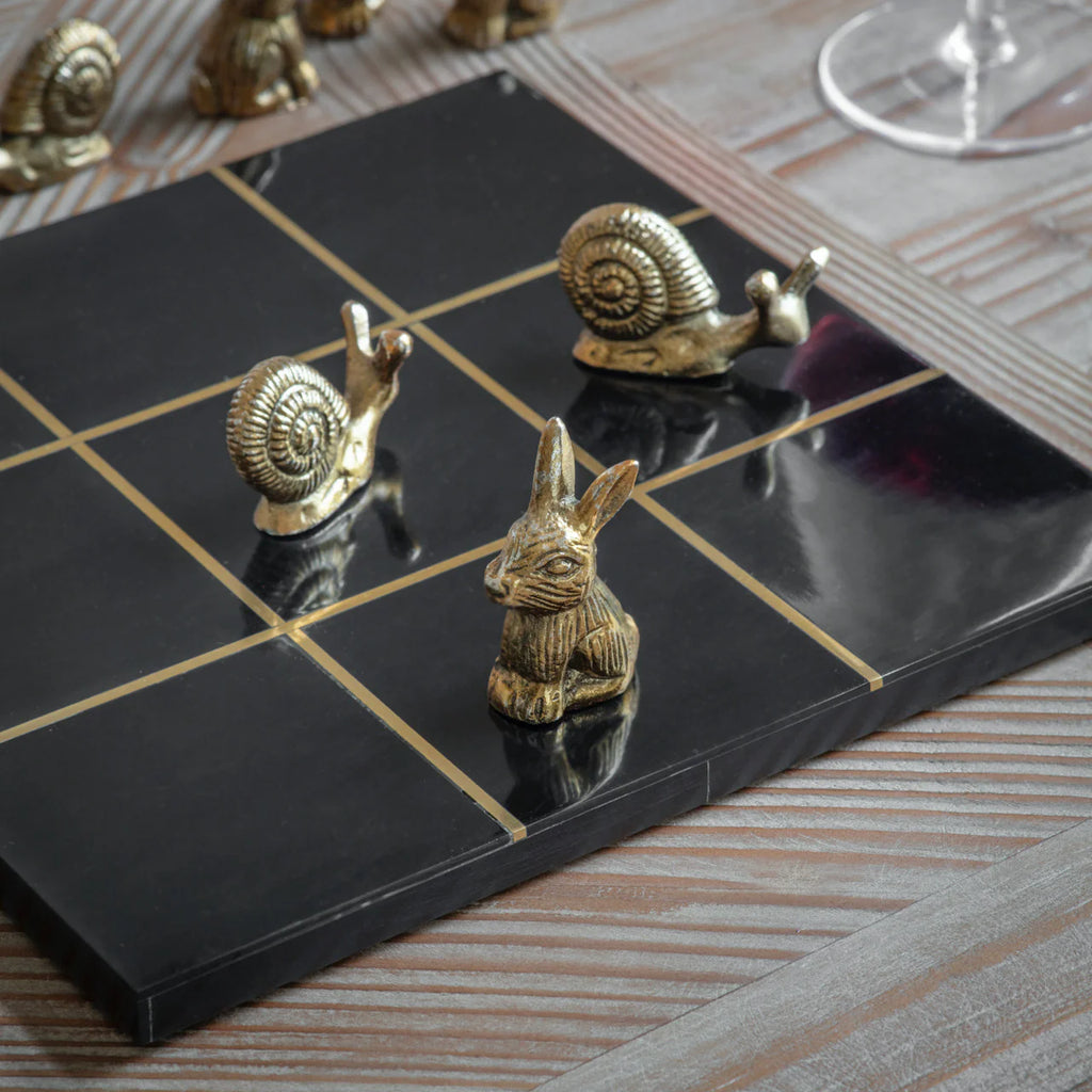 Langford Hare and Snail Noughts and Crosses – Black 26cm
