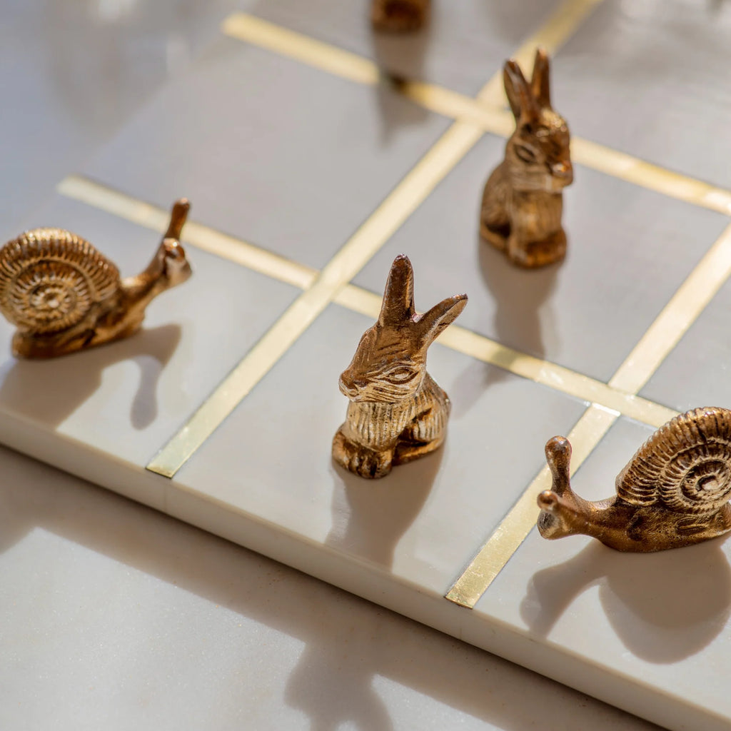 Langford Hare and Snail Noughts and Crosses – White 26cm