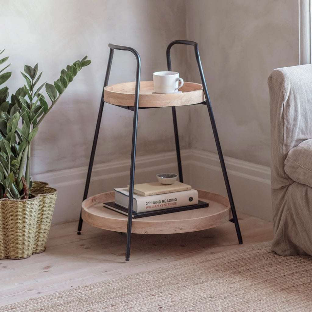 Portland Two Tiered Side Table 60cm | Annie Mo's