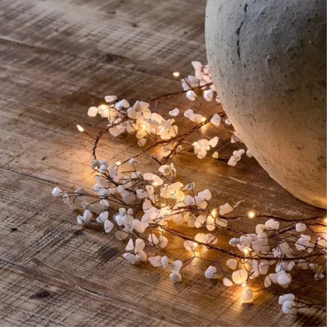 Gemstone (White) Garland with 60 Lights - 200cm Mains Operated