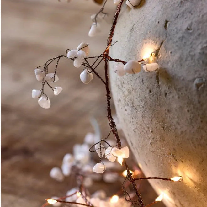 Gemstone (White) Garland with 60 Lights - 200cm Mains Operated