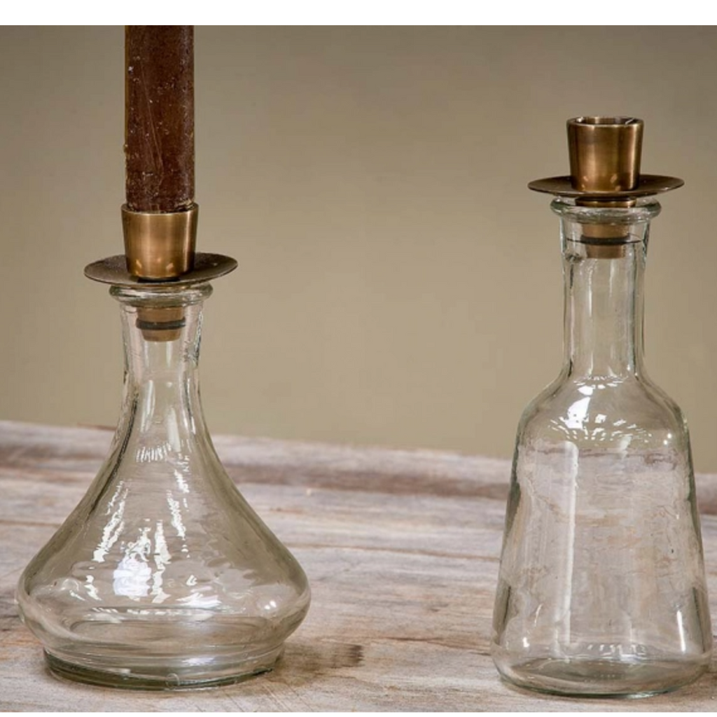 Glass Candlesticks - Clear | Annie Mo's