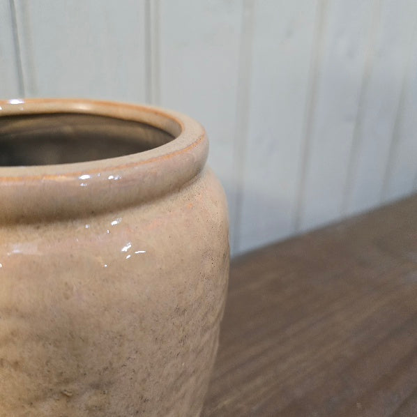 Glazed Clay Planter with Edge 12cm 3 | Annie Mo's
