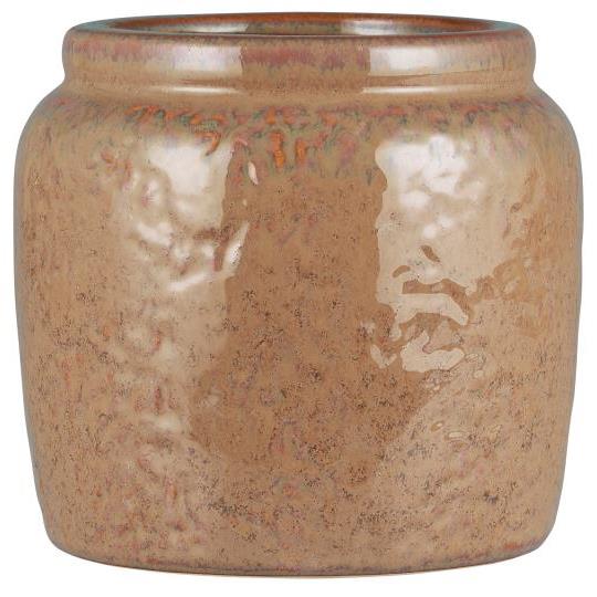Glazed Clay Planter with Edge 16cm