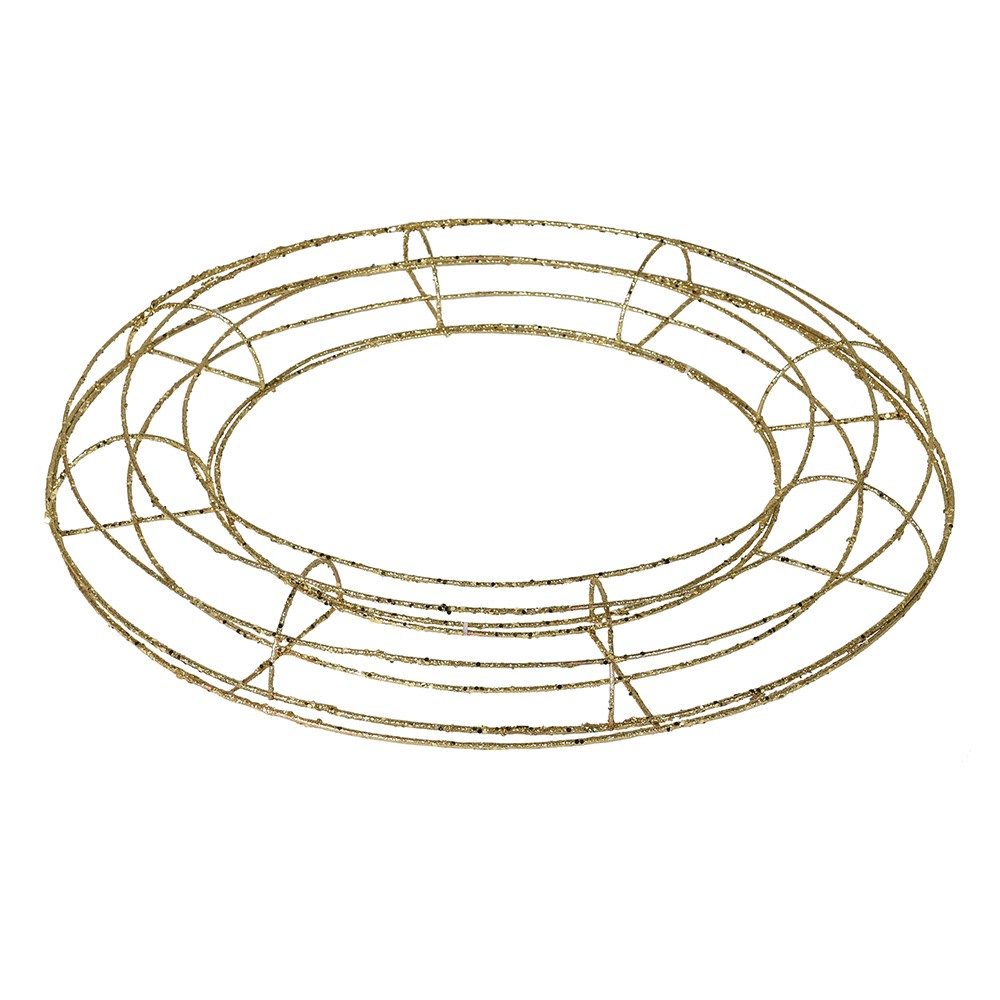 Gold Glitter Display Wreath 55cm