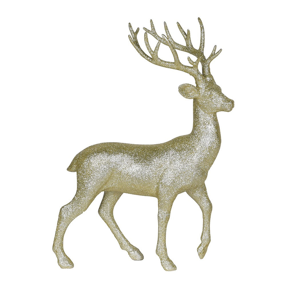 Gold Glitter Reindeer Decor 52cm | Annie Mo's