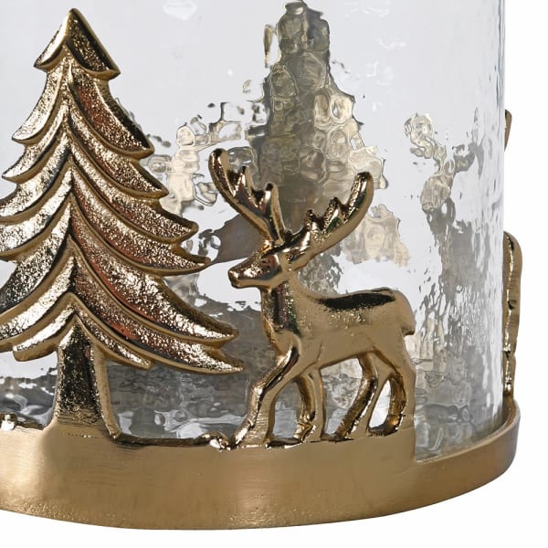 Gold Reindeer Hurricane 14cm