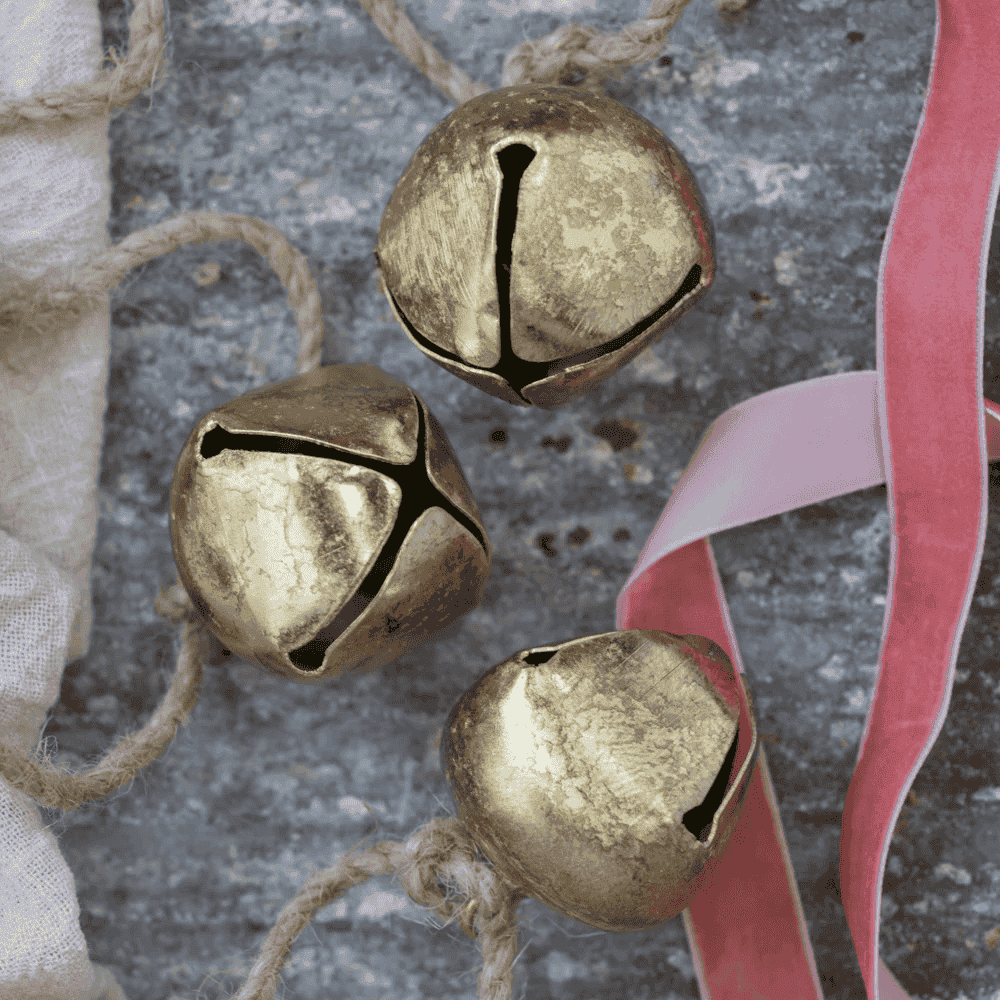 Golden Bell Garland Antique Gold 205cm-C