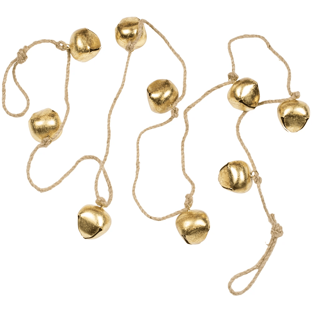 Golden Bell Garland Antique Gold 205cm-B