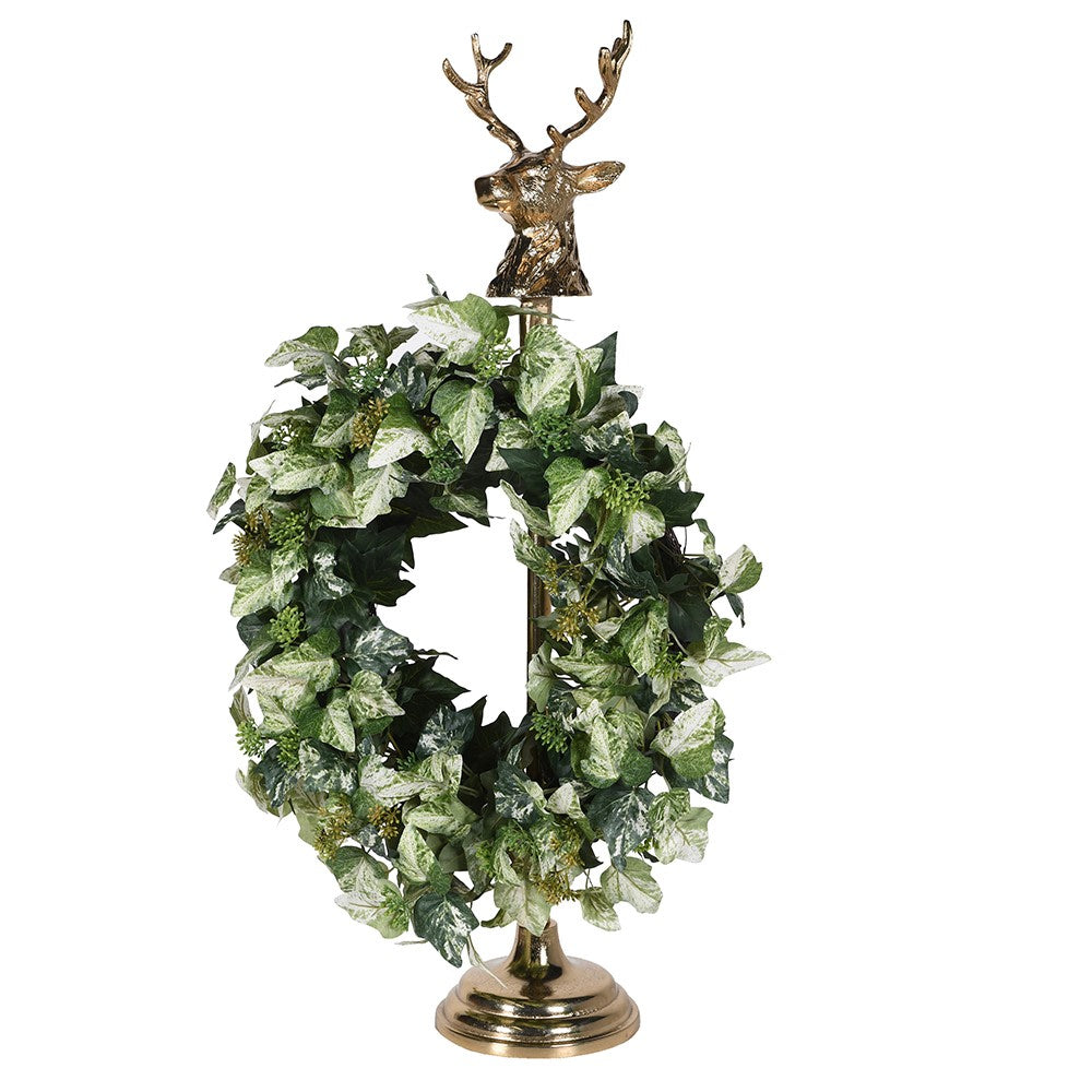 Golden Reindeer Wreath Holder 88cm