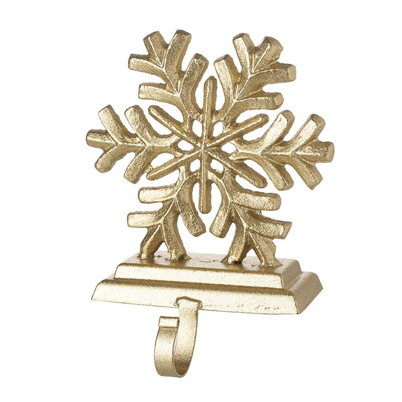 Golden Snowflake Stocking Hanger 15cm | Annie Mo's