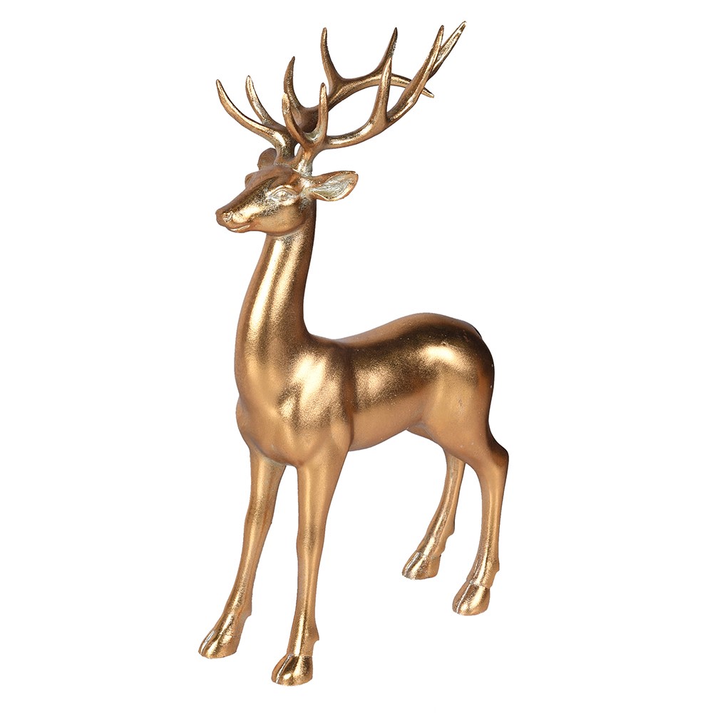 Golden Standing Reindeer 36cm | Annie Mo's
