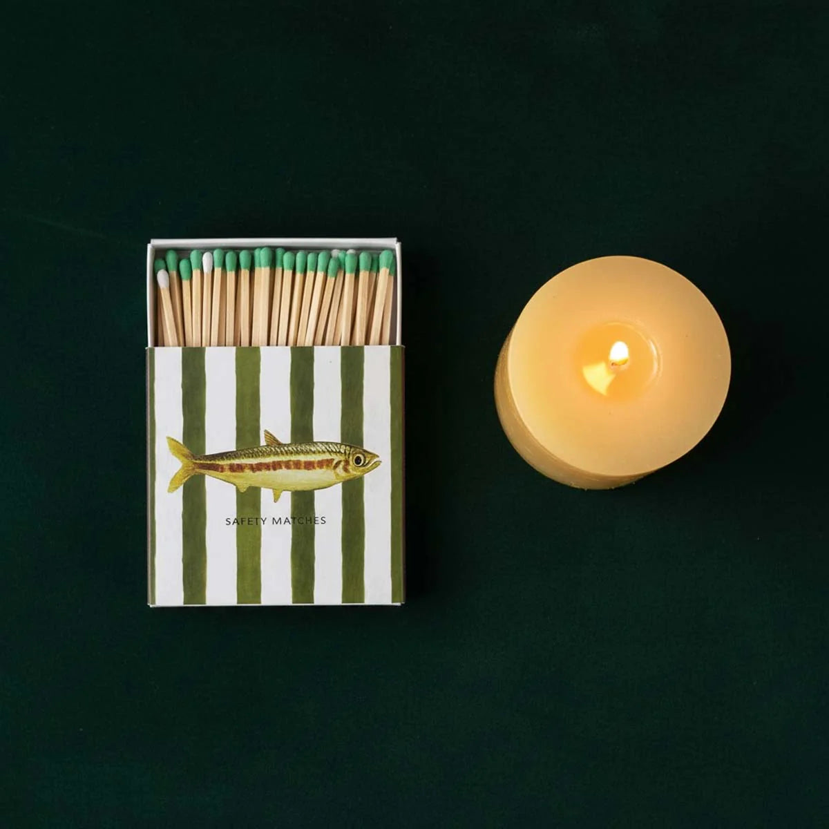 Green Fish Safety Match Box