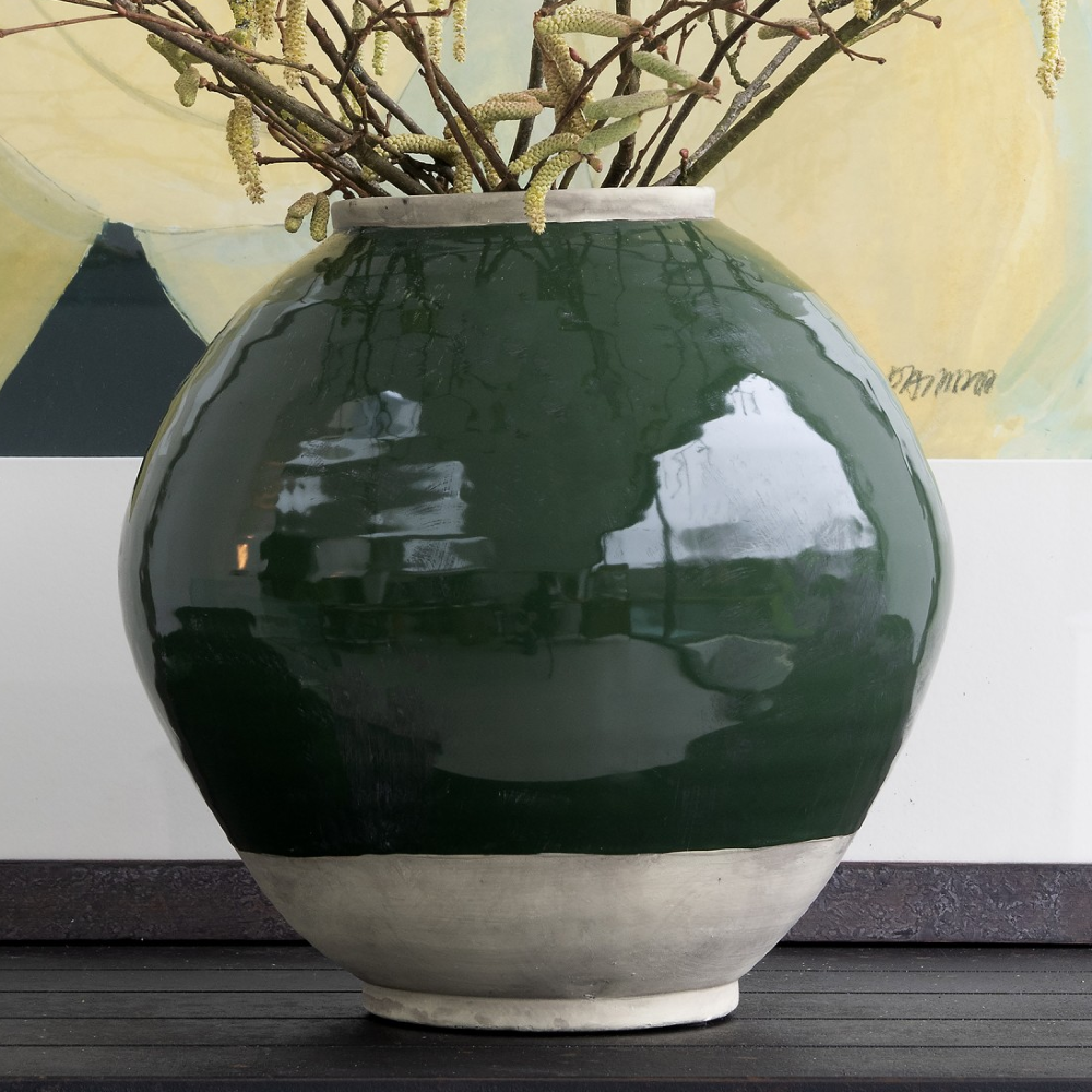 Carlingford Rounded Green Urn 27cm
