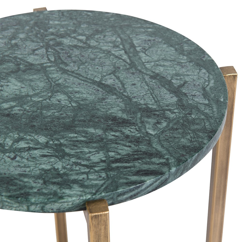 Green Marble Side Table 60cmB