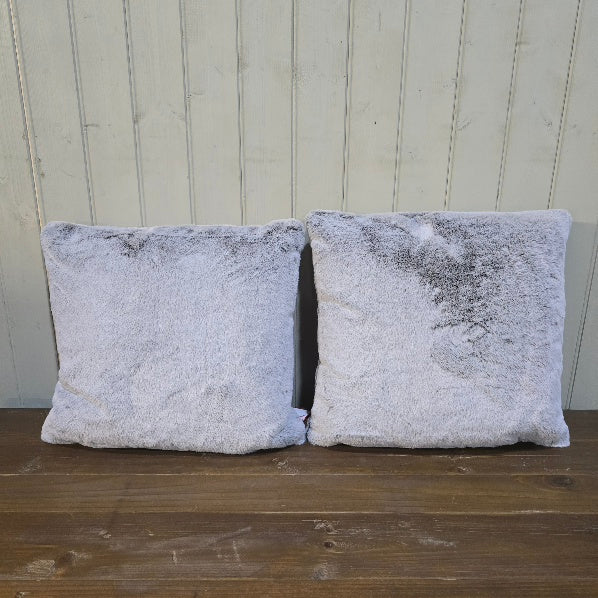 Grey Faux Fur Cushions 3
