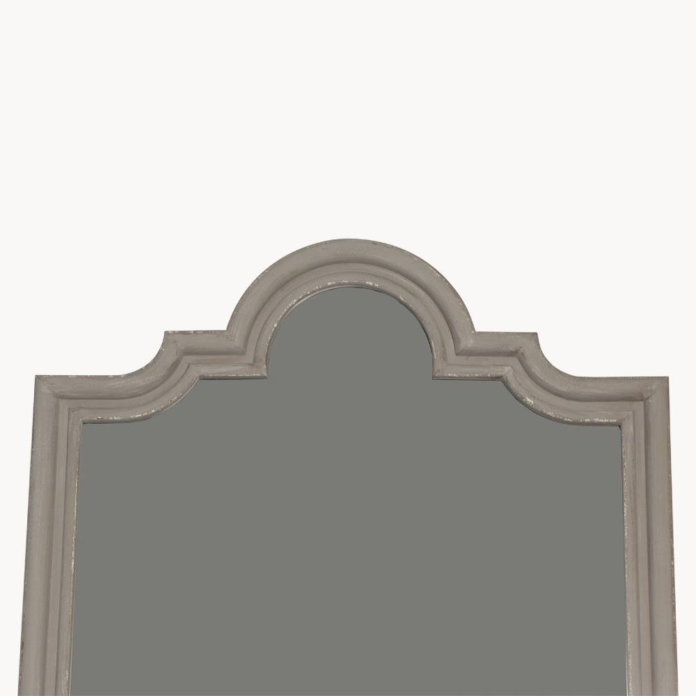 Large Distressed Grey Floor Mirror 229cm