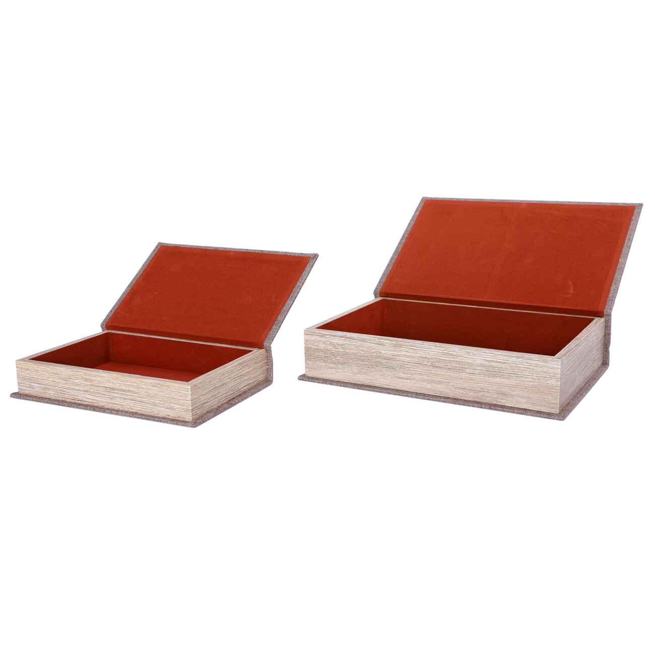 Grey Set of Two Book Boxes 33cm | Annie Mo's D