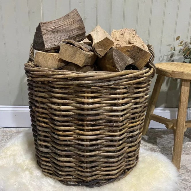 Round Rattan Baskets With Ear Handles - Size Choice | Annie Mo's B
