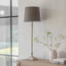 Rotherfield Nickel Candlestick Lamp with Grey Linen Shade 74cm