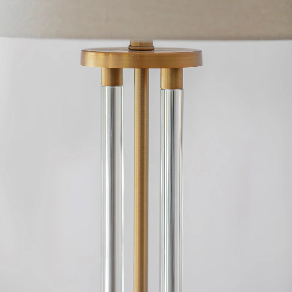 Clifton Twin Tube Glass Table Lamp 84cm