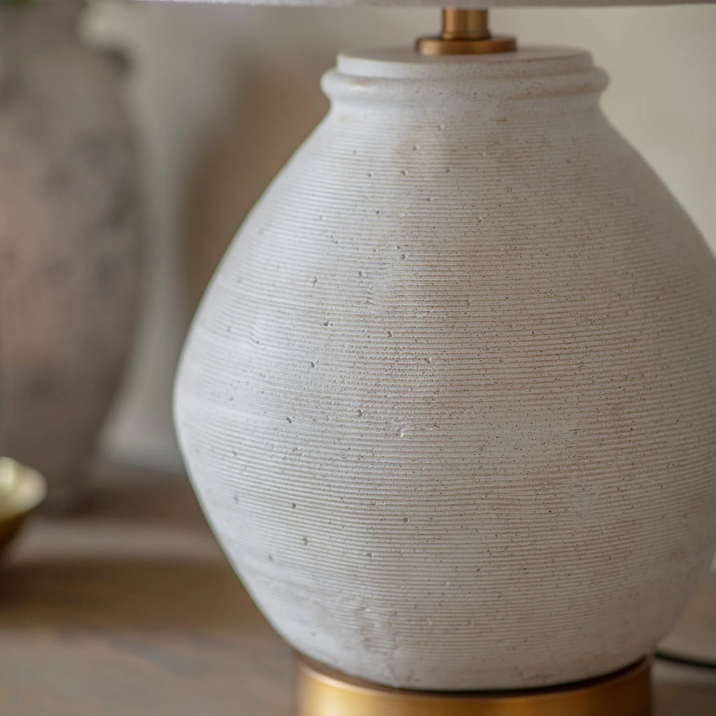 Rothbury Concrete Elliptical Table Lamp 54cm