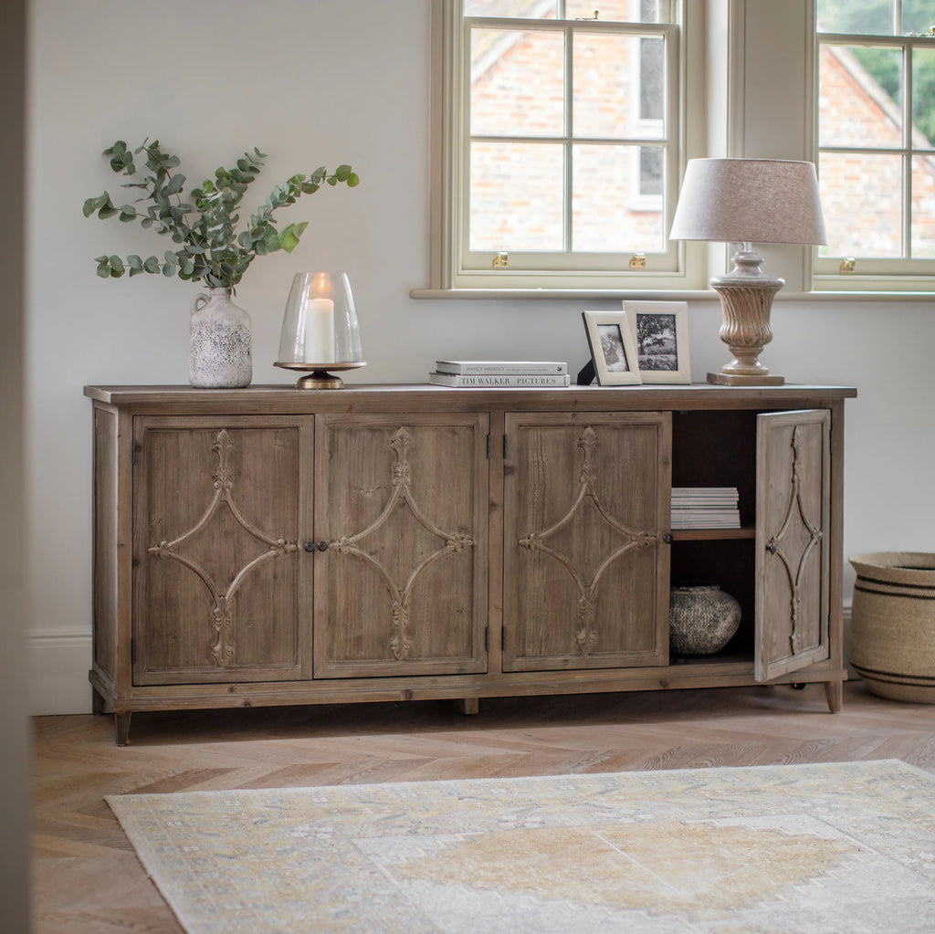 Hambledon Four Door Relief Sideboard 210cm