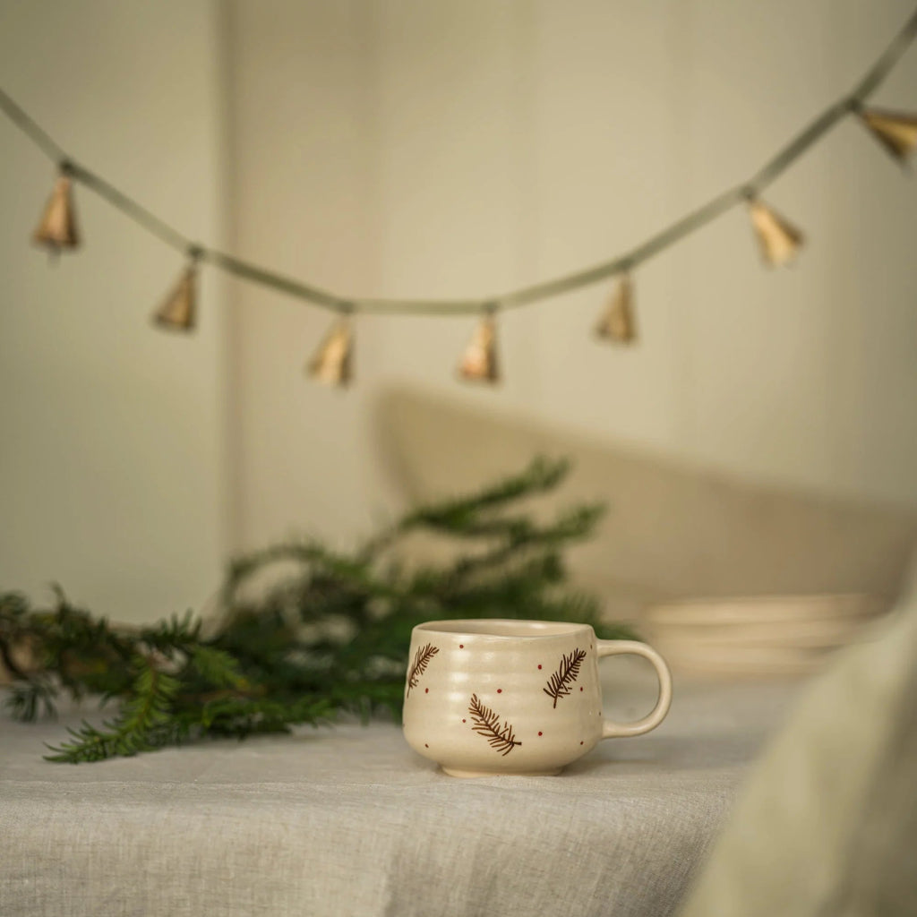 Hand Painted Mug with Pine Motifs B