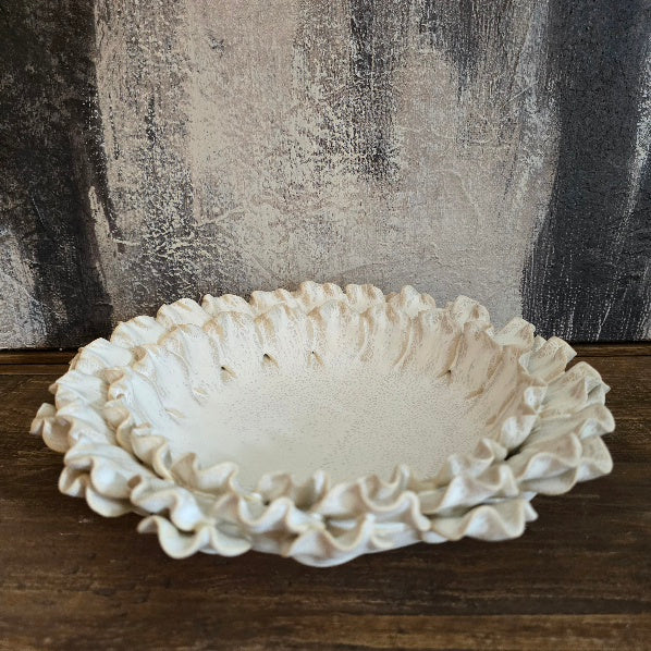 Handmade Ornate Glazed Petal Bowl 1