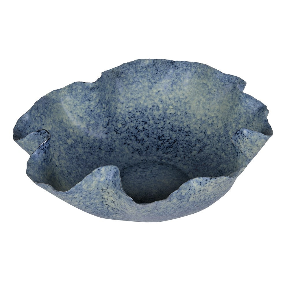 Handmade Sky Blue Textured Decorative Bowl 39cm
