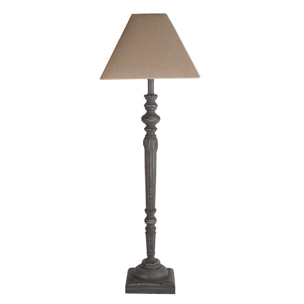 Helga Midi Lamp Antique Dark Grey With Shade 91cm