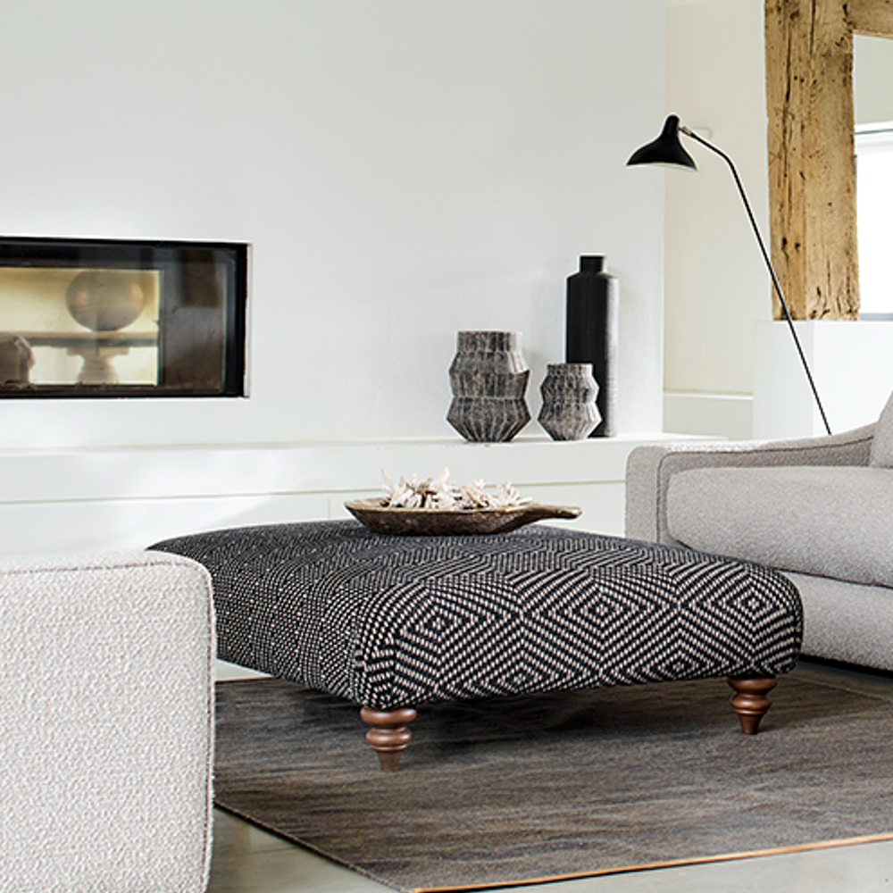 Herbie Footstool | Patterned Fabrics