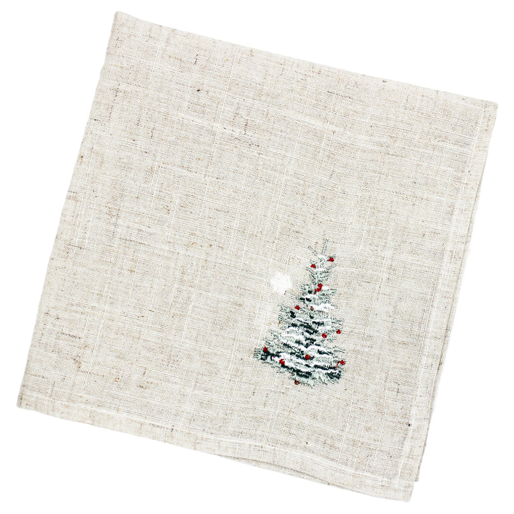 Highland Beige Christmas Napkin | Annie Mo's