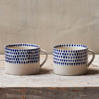 Indigo Drop Mug - Large (Set of 2) | Annie Mo's