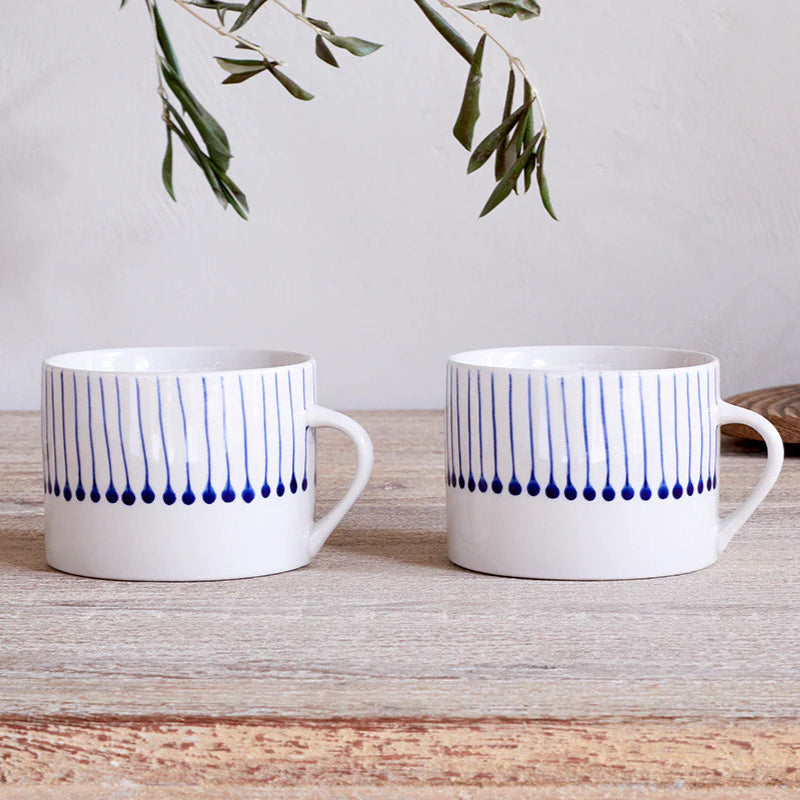 Iba Mug - Indigo - Large (Set of 2) | Annie Mo's
