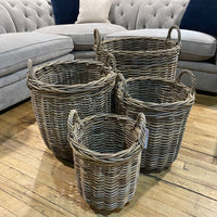 Round Baskets with Ear Handles - Size Choice