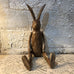 Brown Wood Effect Jointed Rabbit 31cm