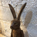 Brown Wood Effect Jointed Rabbit 31cm