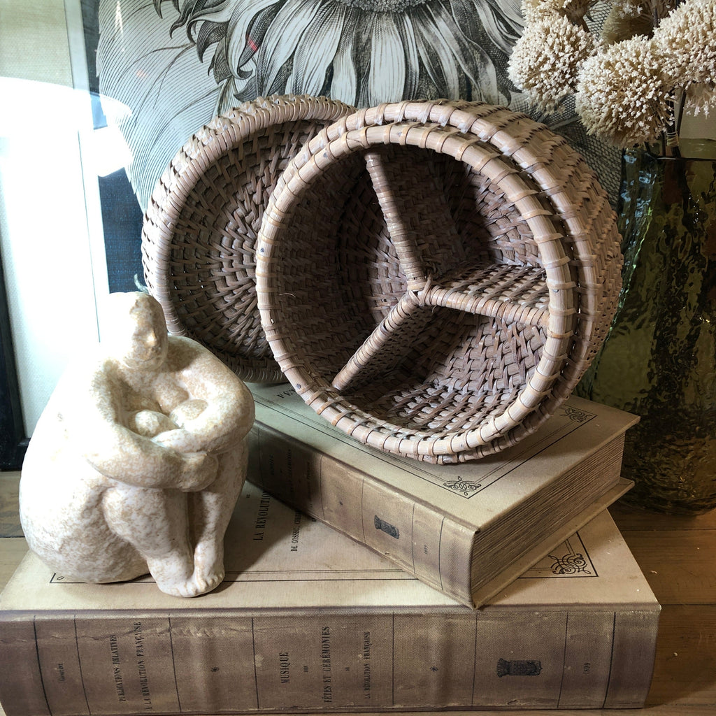 Rattan Desk Lidded Catchall