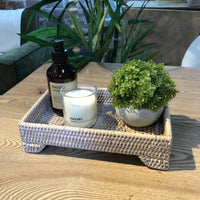 Artisan Weave Rattan Trays on Legs - Size Choice
