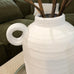 White Cement Vase with Handle 40cm