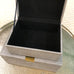 Set of Two Faux Shagreen Boxes with Gold Trim 23cm