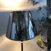 Slim Nickel Table Lamp with Metal Shade 64cm