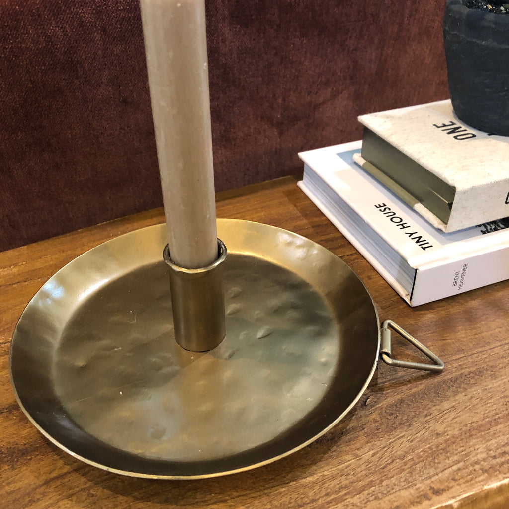 Forged Round Dinner Candle Holder 17cm