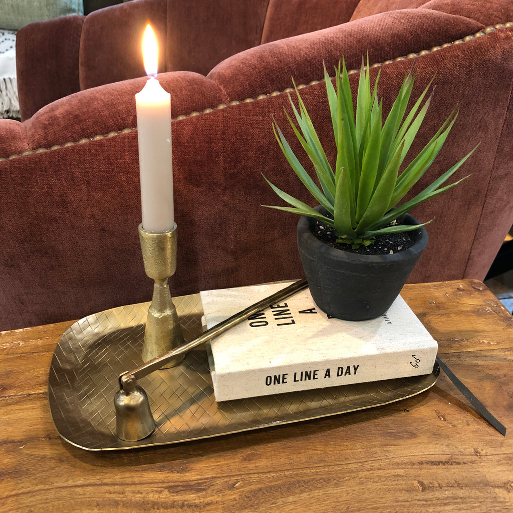 Kahi Brass Candlestick 10cm