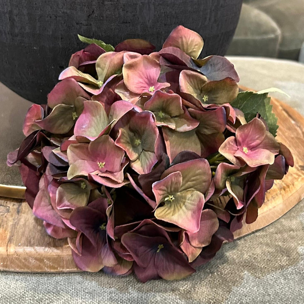 Royal Garnet Hydrangea Spray 48cm