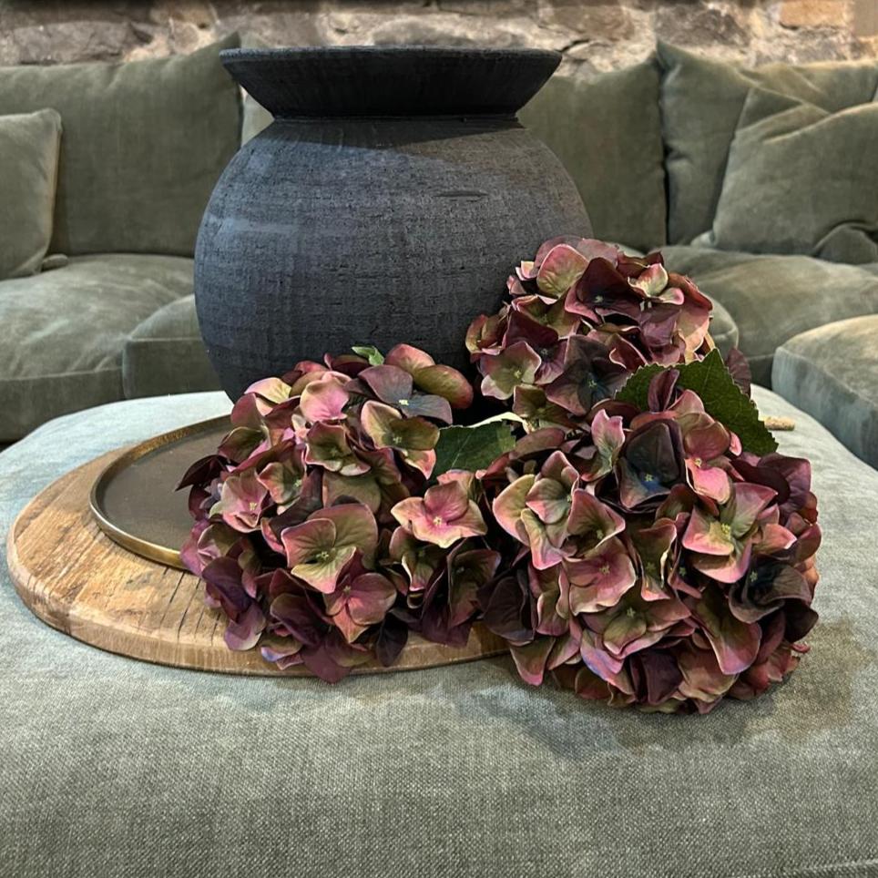 Royal Garnet Hydrangea Spray 48cm | Annie Mo's Hill Interiors