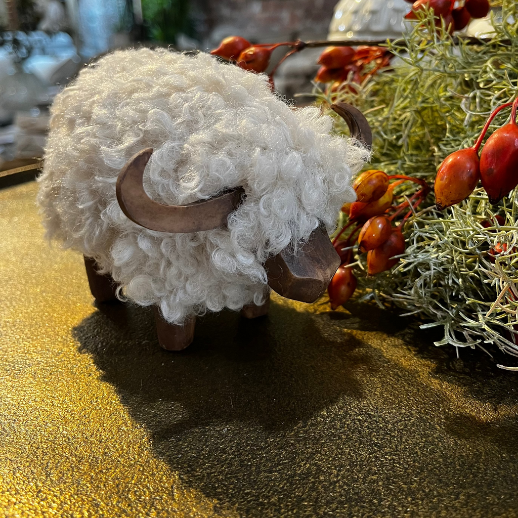 White Woolly Cow 15cm