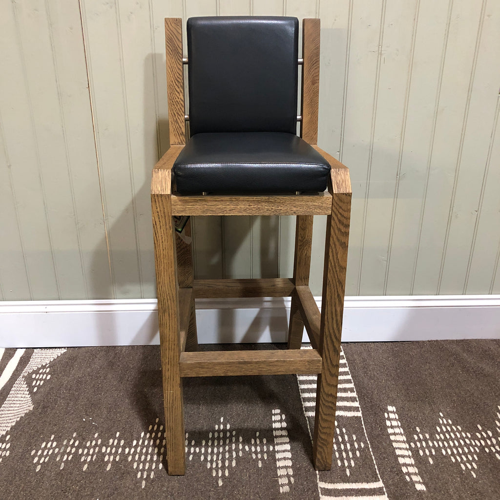 Yill Bar Stool - Black Leather - 102cm - CLEARANCE | Annie Mo's