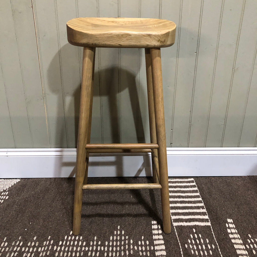 Weathered Farmhouse Stool - CLEARANCE | Annie Mo's